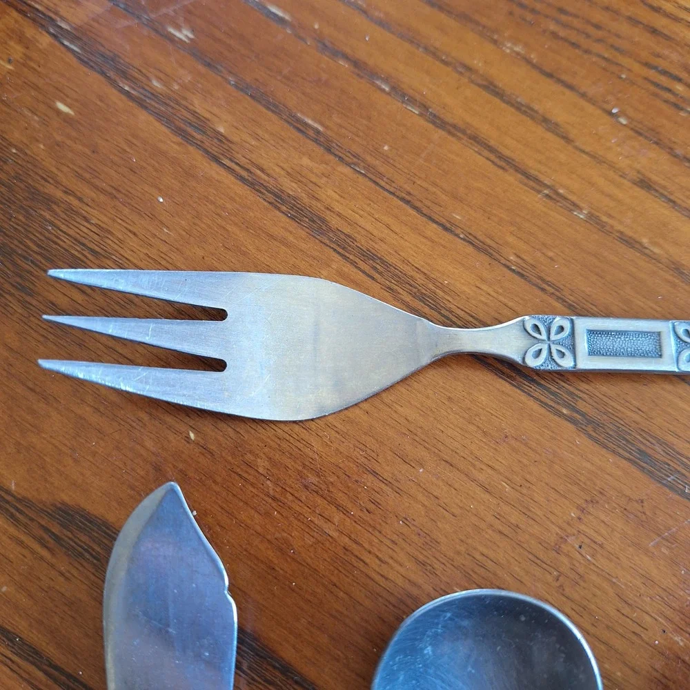 Japan National Stainless Vintage‎ MCM Retro Flatware Set 10 pcs Assorted